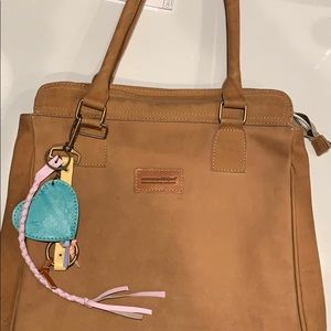 Distressed leather bag
